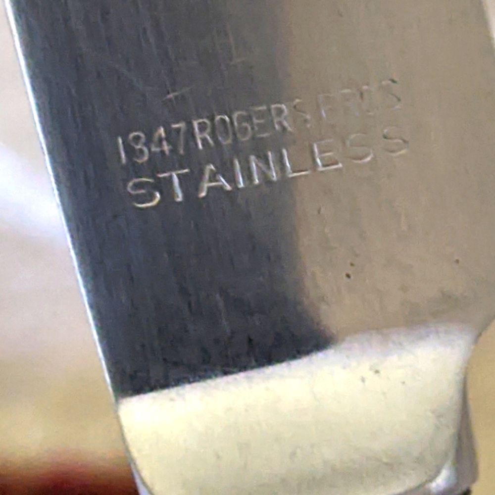 ANTIQUE 1847 ROGERS BROS VINTAGE SILVER PLATE DINNER KNIFE - Picture 8 of 8